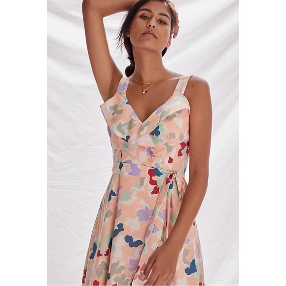 Anthropologie Hutch Garden Party Wrap Midi Dress NWT Size Small - Picture 3 of 15